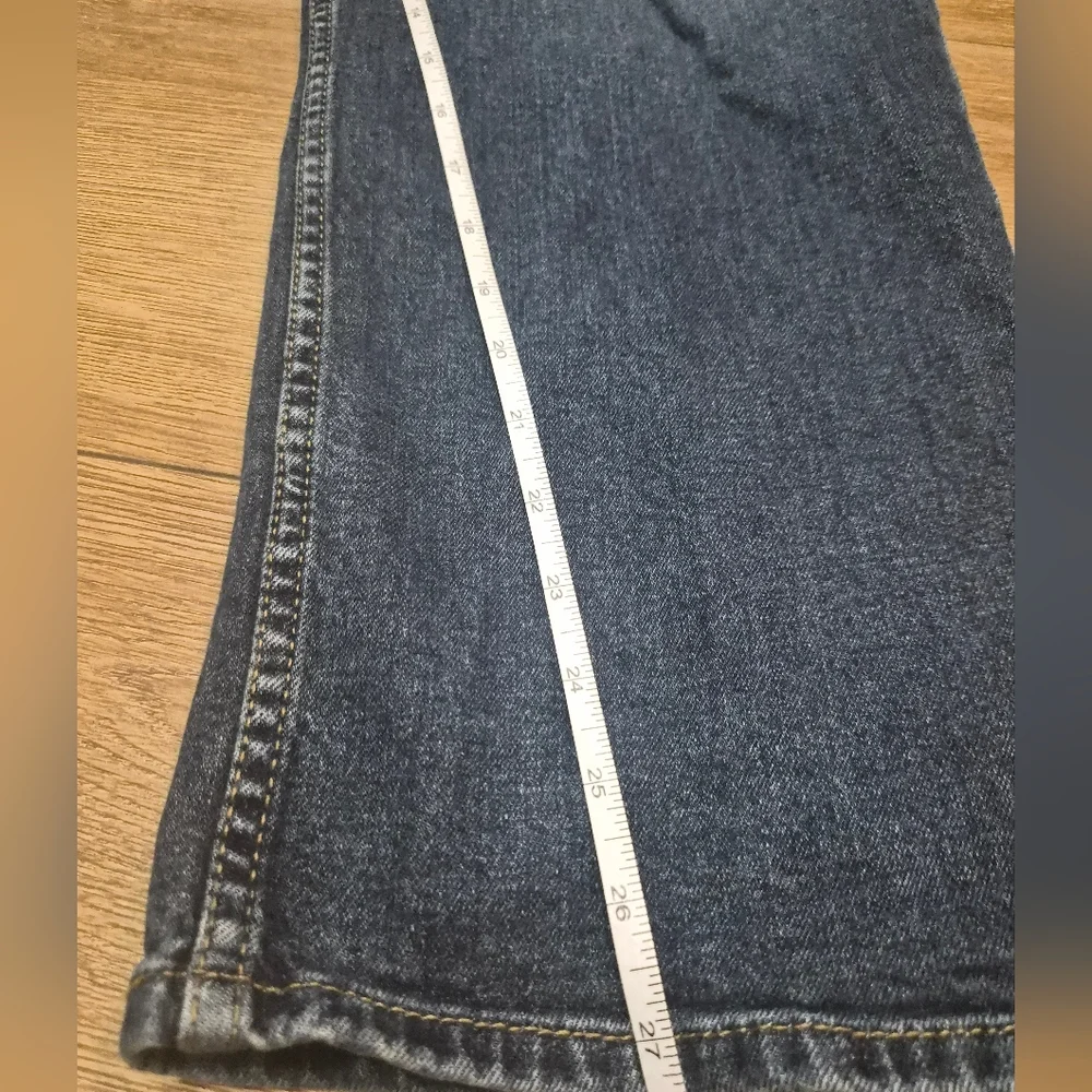 ​Signature Levi Strauss Mens Relaxed Fit Dark Wash Jeans 36x27 Hemmed